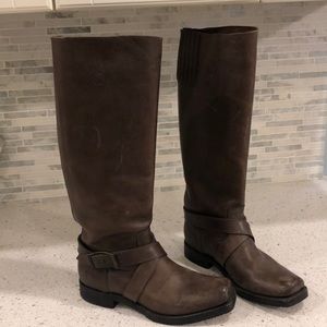 FRYE Dark Brown knee length boots Size 7 1/2